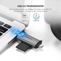 Čitač kartica UGREEN 2u1, USB 3.0/USB-C, kutija