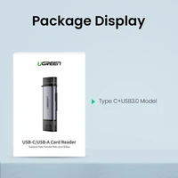 Čitač kartica UGREEN 2u1, USB 3.0/USB-C, kutija