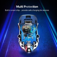 Punjač UGREEN za automobil, USB + USB-C, PD 18W, kutija, sivi