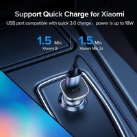 Punjač UGREEN za automobil, USB + USB-C, PD 18W, kutija, sivi