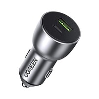Punjač UGREEN za automobil, USB + USB-C, PD 36W, kutija, sivi