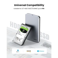 Kućište UGREEN 2,5'' SATA, s USB-C - USB-A kabelom, kutija, srebrni