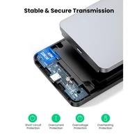 Kućište UGREEN 2,5'' SATA, s USB-C - USB-A kabelom, kutija, srebrni