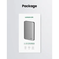 Kućište UGREEN 2,5'' SATA, s USB-C - USB-A kabelom, kutija, srebrni