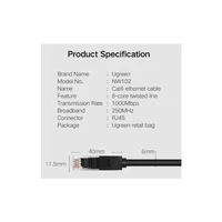 Kabel UGREEN Cat6 UTP LAN, 40m, kutija