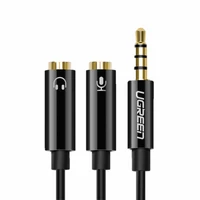 Adapter UGREEN 3,5mm (muški) na 2x 3,5mm (slušalice + mikrofon), vrećica