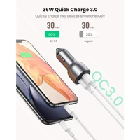 Punjač UGREEN za automobil, 2x USB QC 3.0, 36W (10144), kutija