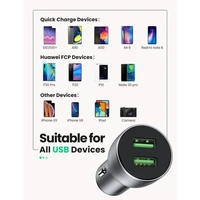 Punjač UGREEN za automobil, 2x USB QC 3.0, 36W (10144), kutija