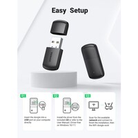 Adapter UGREEN USB WLAN AC650, dual band, kutija