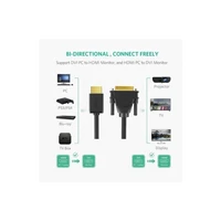 Kabel UGREEN HDMI na DVI (24+1), 1m, vrećica