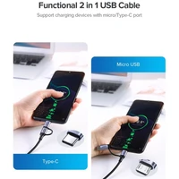 Kabel UGREEN USB-A na MicroUSB + USB-C, opleteni, 1m