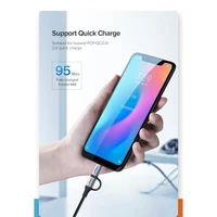 Kabel UGREEN USB-A na MicroUSB + USB-C, opleteni, 1m