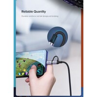 Kabel UGREEN USB-A na MicroUSB + USB-C, opleteni, 1m