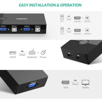 Prekidač UGREEN VGA 2x1 KVM, kutija