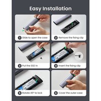 Adapter UGREEN M.2 NVMe SSD USB, B-Key & M+B Key, kutija