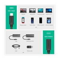 Produžni kabel UGREEN USB-C, 1m, vrećica