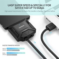 Adapter UGREEN USB 3.0 na SATA, za 2,5"/3,5" HDD/SSD