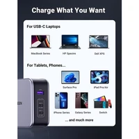 Punjač UGREEN Nexode 140W, 3 porta, USB-C, PD 3.1, GaN