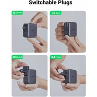 Punjač UGREEN Nexode 65W, USB-A + USB-C, GaN II, PD 3.0