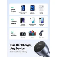 Punjač UGREEN za automobil, 2x USB-C, QC 3.0, 40W, kutija