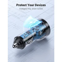 Punjač UGREEN za automobil, 2x USB-C, QC 3.0, 40W, kutija