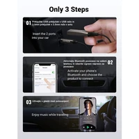 Adapter UGREEN Bluetooth USB/Aux, za automobil