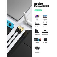 Kabel UGREEN Cat7 RJ45 Gigabit Ethernet, 10Gbps, 600Mhz, 3m, vrećica