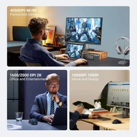 Miš UGREEN bežični, Bluetooth 5.0 + 2.4GHz, USB prijamnik, 5 tipki, za MacBook, PC, desktop, Chromebook