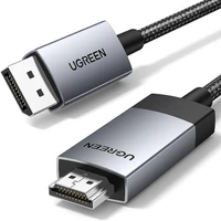 Kabel UGREEN DisplayPort na HDMI, 4K@60Hz, HDR Active DP1.2 na HDMI2.0, 1m