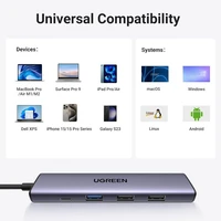 Hub UGREEN USB-C 5u1, HDMI 4K, 100W, 4K@30Hz HDMI