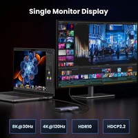 Hub UGREEN USB-C 6u1, dvostruki HDMI 4K@60Hz, 100W PD