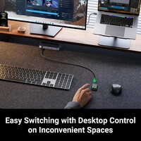 USB switch UGREEN USB 3.0 za 2 računala, dijeljenje USB-C i USB-A uređaja