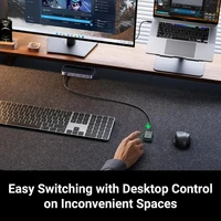 USB switch UGREEN USB 3.0 za 2 računala, dijeljenje USB-C i USB-A uređaja