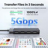 Hub UGREEN USB 3.0 s 4 priključka, 5Gbps