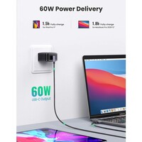 Kabel UGREEN USB-C kutni na USB-C kutni, 60W, 3m