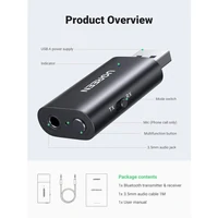 Predajnik/prijamnik UGREEN Bluetooth 5.1, 2u1, za TV, kućni audio, autoradio