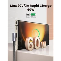 Kabel UGREEN USB-C kutni, 60W, 1m