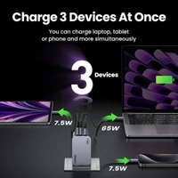 Punjač UGREEN Nexode Pro 100W GaN, 3 porta, s uključenim kabelom USB-C 100W, 1,5m