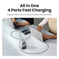 Punjač UGREEN Nexode Pro 160W GaN, 4 porta, s uključenim kabelom USB-C 240W, 1,5m