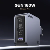 Punjač UGREEN Nexode Pro 160W GaN, 4 porta, s uključenim kabelom USB-C 240W, 1,5m