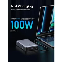 Baterija UGREEN prijenosna, 100W, 20.000mAh, 3 porta za laptop