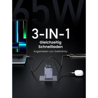 Punjač UGREEN Nexode Pro, 65W, GaN, 3 porta