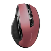Miš UGREEN bežični, Bluetooth 5.0 + 2.4GHz, USB prijamnik, crveni