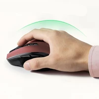 Miš UGREEN bežični, Bluetooth 5.0 + 2.4GHz, USB prijamnik, crveni