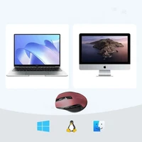 Miš UGREEN bežični, Bluetooth 5.0 + 2.4GHz, USB prijamnik, crveni