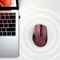 Miš UGREEN bežični, Bluetooth 5.0 + 2.4GHz, USB prijamnik, crveni