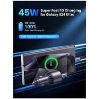 Punjač UGREEN za automobil, 63W, USB + USB-C