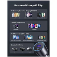 Punjač UGREEN za automobil, 63W, USB + USB-C