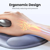 Podloga za miš UGREEN ergonomska, s osloncem za zapešće, sivo-plava