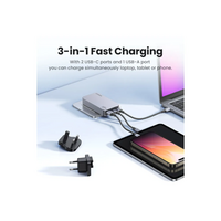 Punjač UGREEN Nexode Pro, 65W, GaN, ultra-tanki, 3 porta